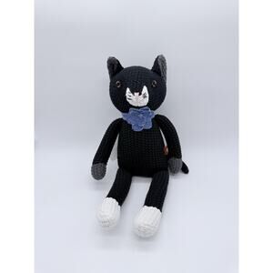 The Cuddle Collab Target Black Knit Stuffed Black Kitty Cat Stuffed Animal Doll